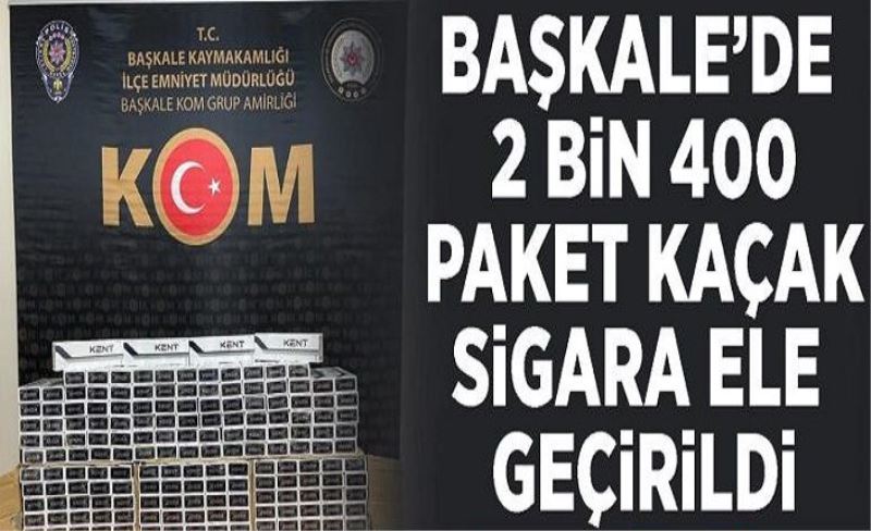 Başkale’de 2 bin 400 paket kaçak sigara ele geçirildi