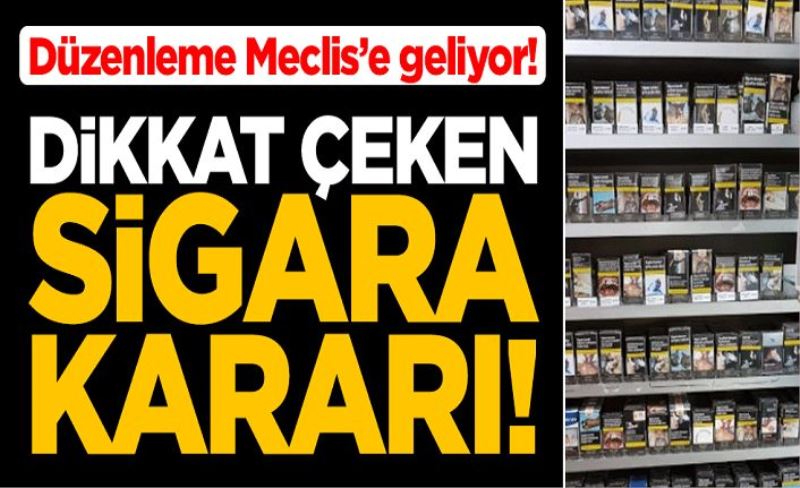 Düzenleme Meclis'e geliyor! Dikkat çeken sigara kararı