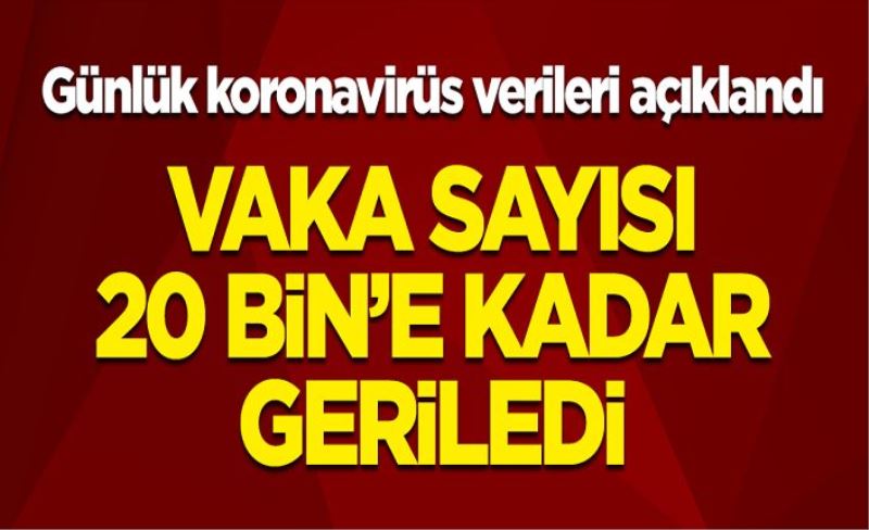 Günlük koronavirüs verileri açıklandı: Vaka sayısı 20 bin'e kadar geriledi