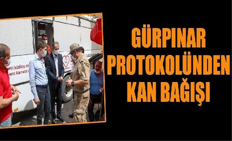 Gürpınar Protokolünde kan bağışı