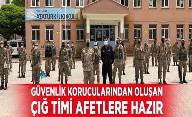 Güvenlik korucularından oluşan çığ timi afetlere hazır