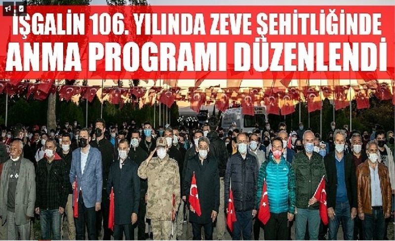 İşgalin 106. Yılında ZEVE Şehitliğinde anma programı düzenlendi