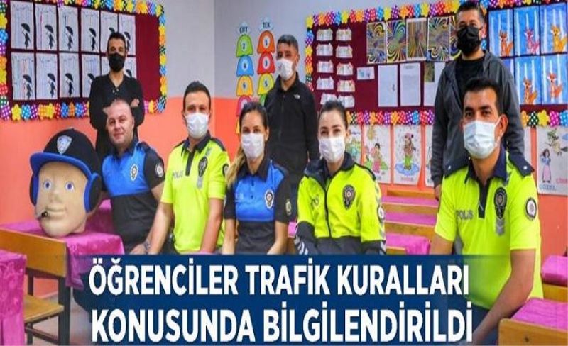 Öğrenciler trafik kuralları konusunda bilgilendirildi