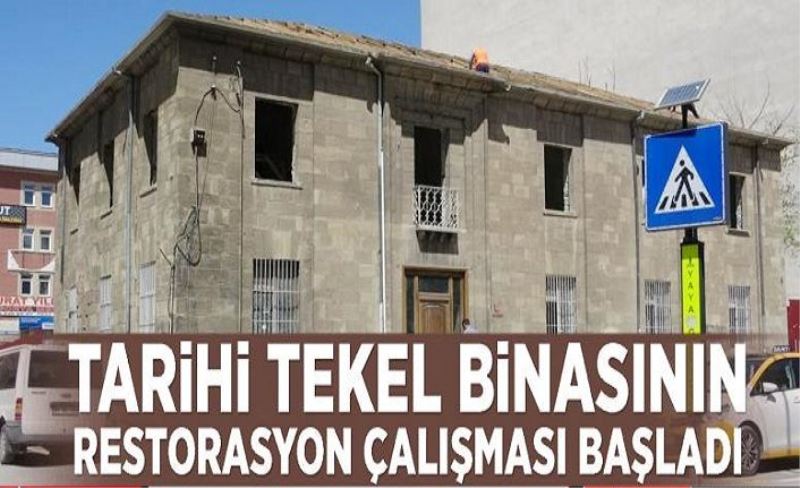 Tarihi Tekel binasının restorasyon çalışması başladı