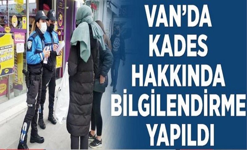 Van’da KADES hakkında bilgilendirme yapıldı