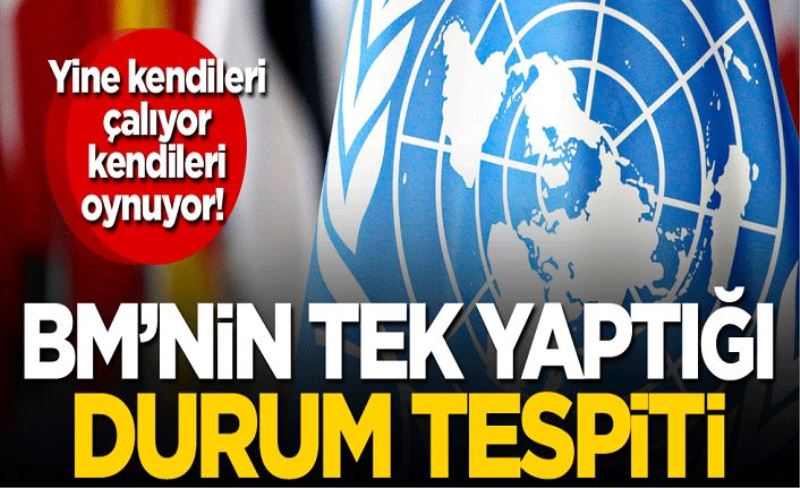 Yine kendileri çalıyor, kendileri oynuyor! BM’nin tek yaptığı durum tespiti