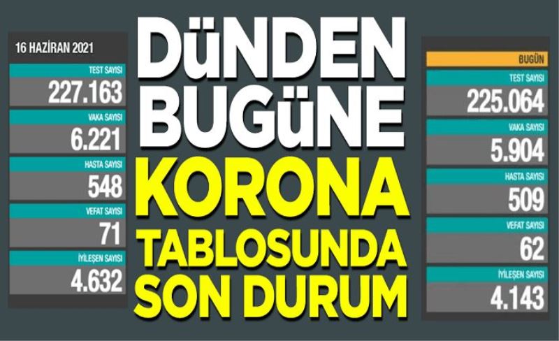 17 Haziran koronavirüs tablosu! Vaka, Hasta, ölü sayısı ve son durum açıklandı