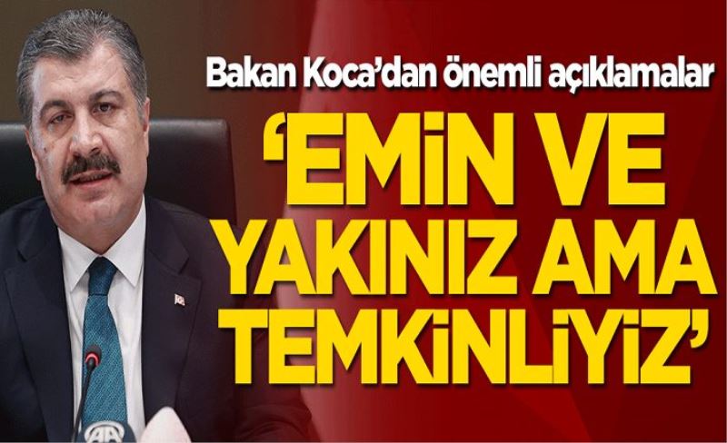 Bakan Koca'dan önemli açıklamalar.. Bakan Koca 18 yaş altı için gün verdi