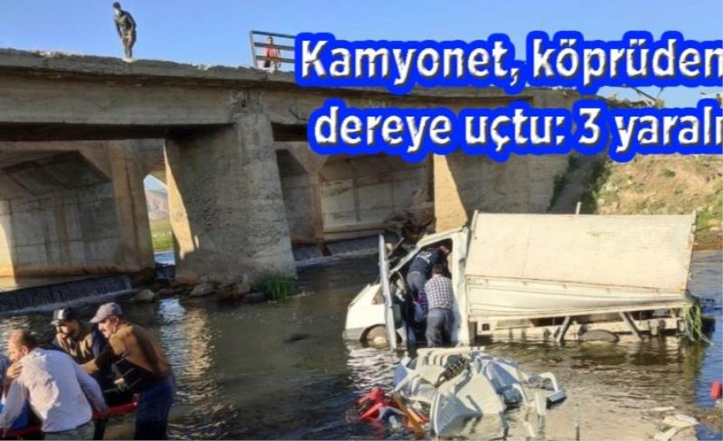 Kamyonet dereye uçtu: 3 yaralı...