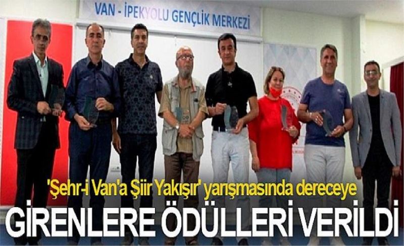 'Şehr-i Van'a Şiir Yakışır' yarışmasında dereceye girenlere ödülleri verildi