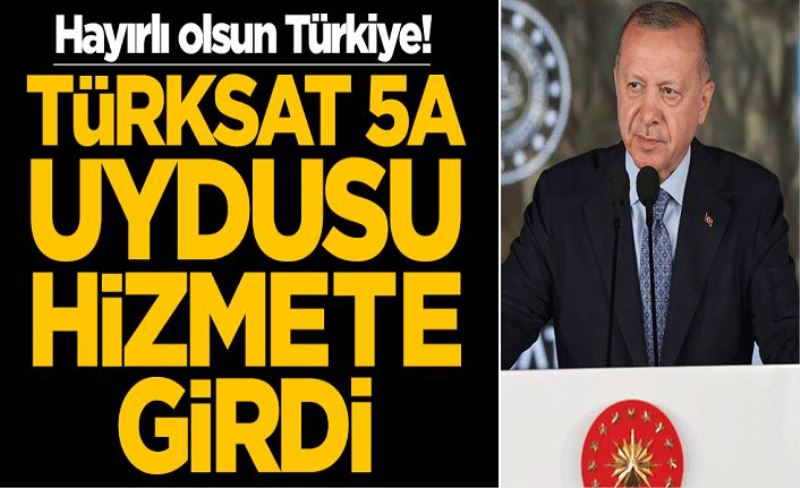 Türksat 5A uydusu hizmete girdi