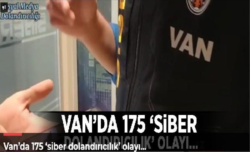 Van’da 175 ‘siber dolandırıcılık’ olayı...