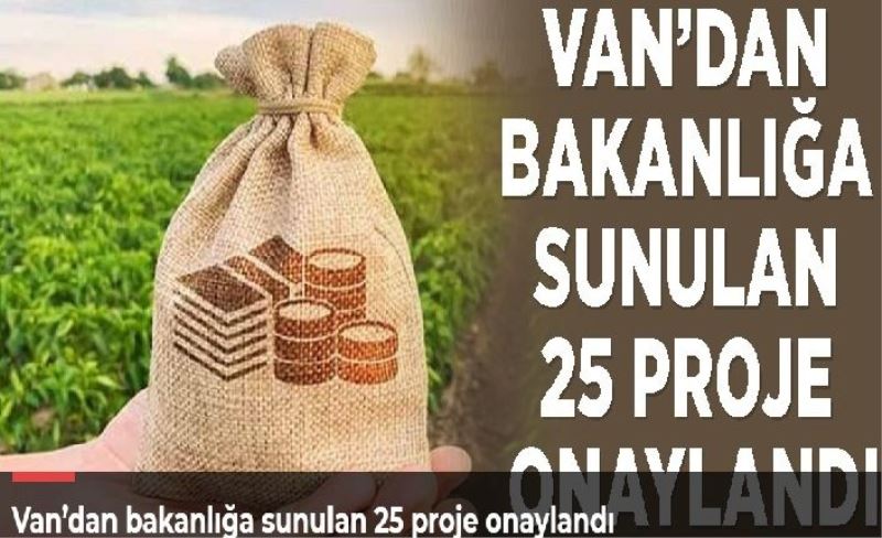 Van’dan bakanlığa sunulan 25 proje onaylandı