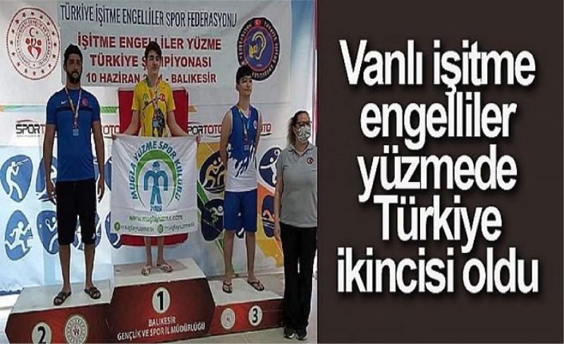 Vanlı işitme engelliler yüzmede Türkiye ikincisi oldu