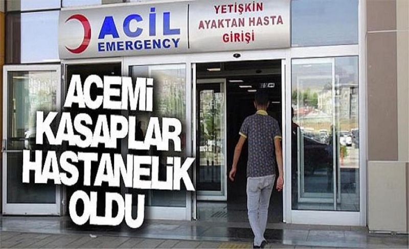 Acemi kasaplar hastanelik oldu