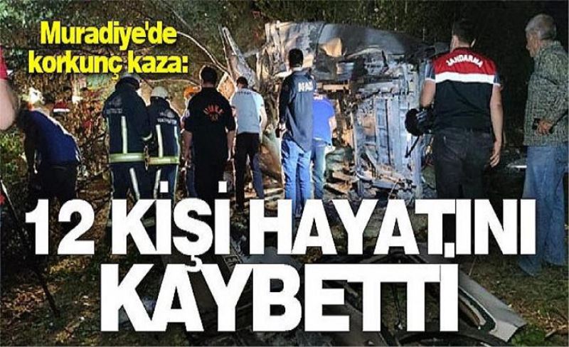 Muradiye'de korkunç kaza: 12 kişi hayatını kaybetti