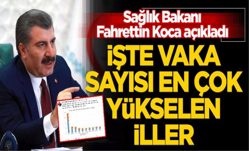 Sağlık Bakanı Fahrettin Koca açıkladı! İşte vaka sayısı en çok artan iller