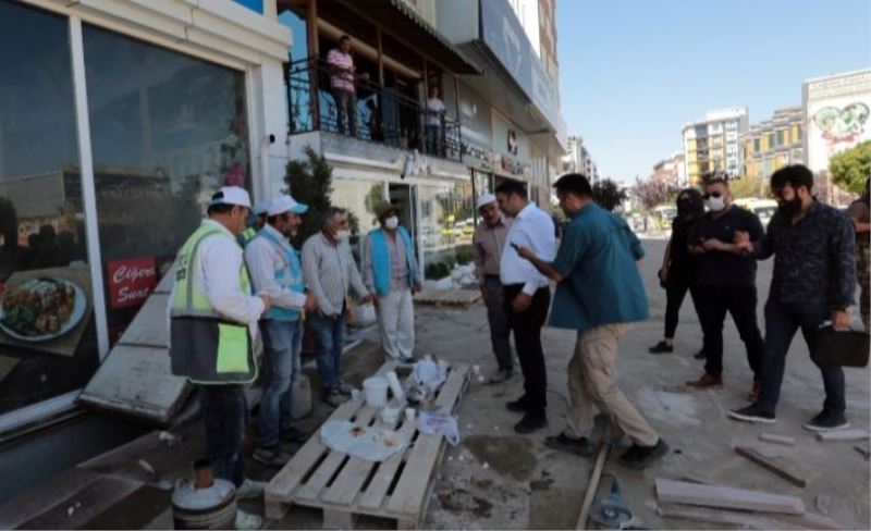 Sıhke Caddesi'nde yenileme çalışmaları sürüyor