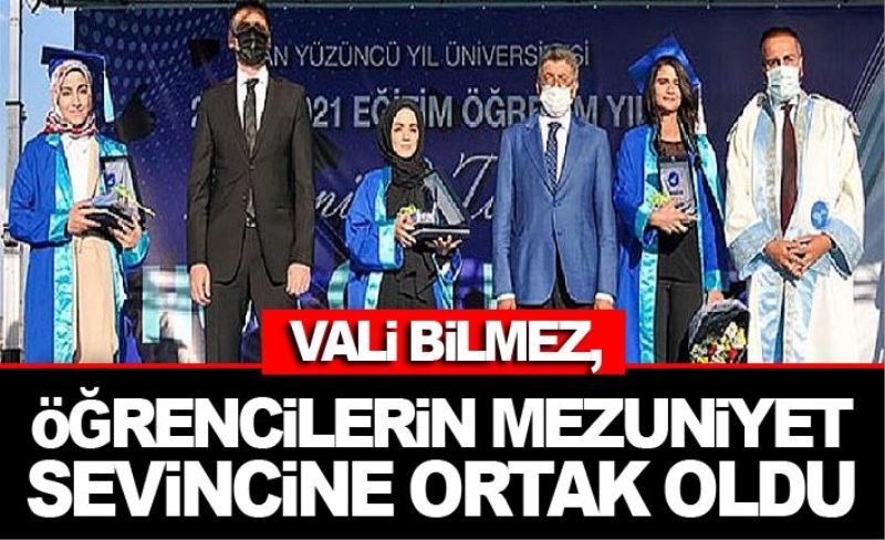 Vali Bilmez, öğrencilerin mezuniyet sevincine ortak oldu