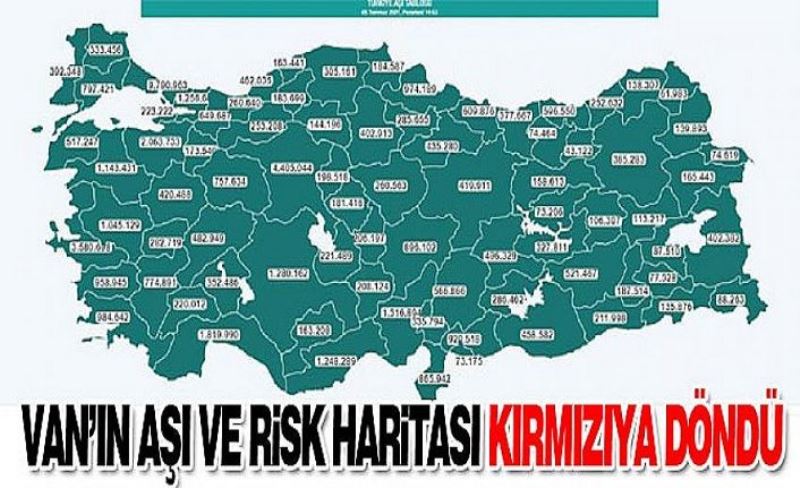 Van’ın aşı ve risk haritası kırmızıya döndü