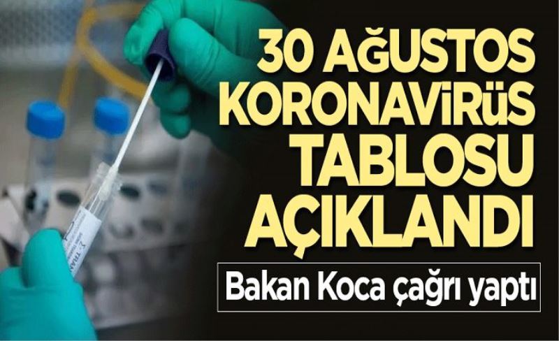 30 Ağustos koronavirüs tablosu açıklandı! Bakan Koca'dan "tedbir" çıkışı!