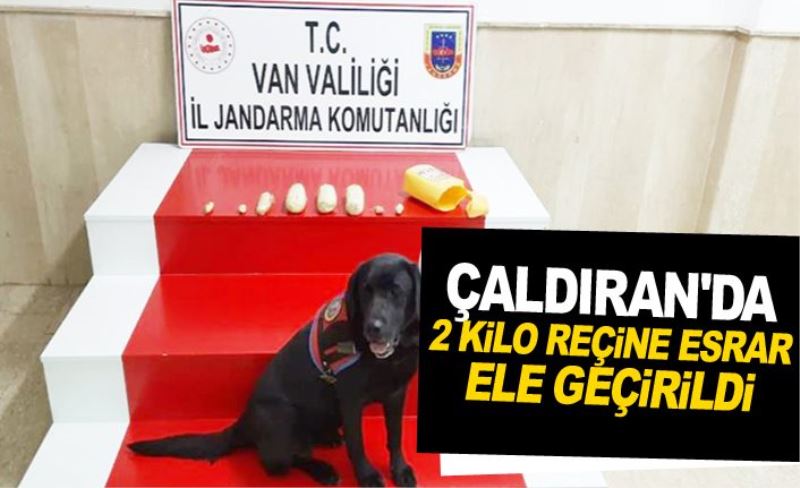 Çaldıran'da 2 kilo reçine esrar ele geçirildi