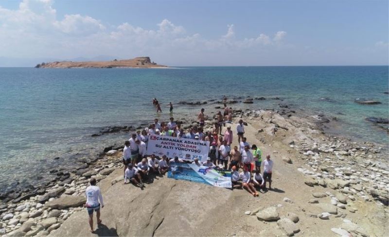 ‘Çarpanak Adası’na Antik Yoldan Su Altı Yürüyüşü’ etkinliği