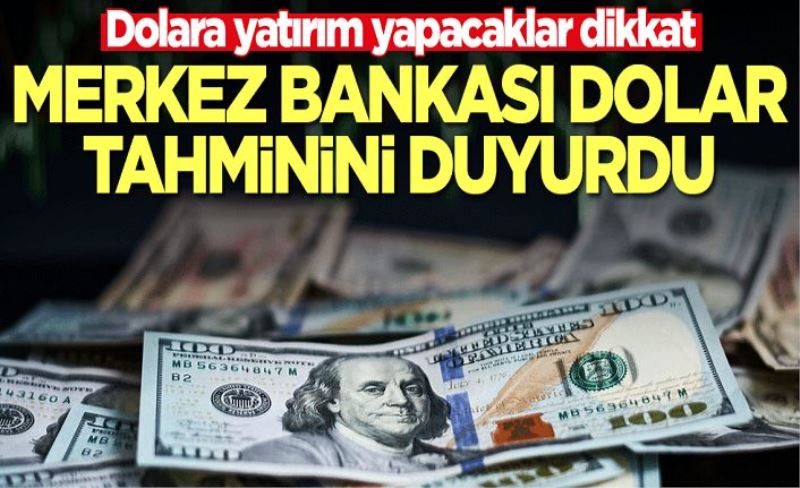 Dolar alacaklar dikkat! Merkez Bankası dolar tahminini güncelledi