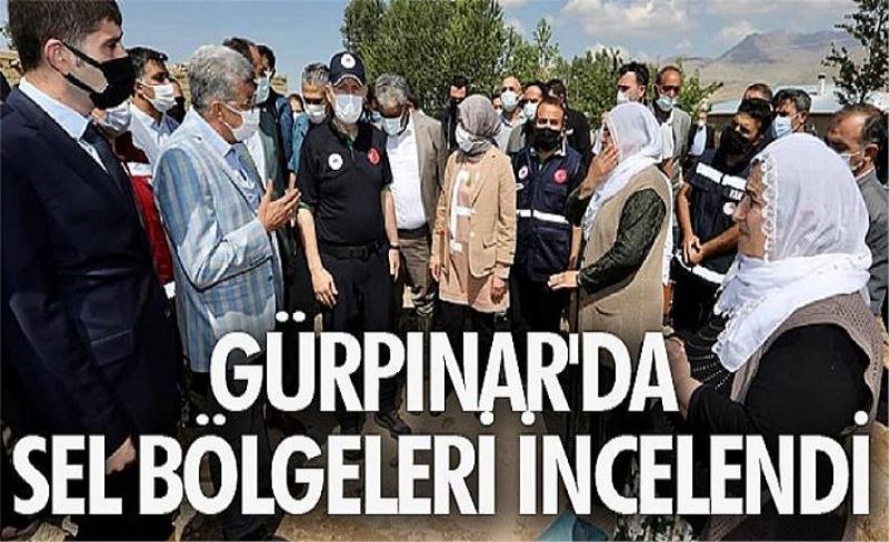 Gürpınar'da sel bölgeleri incelendi