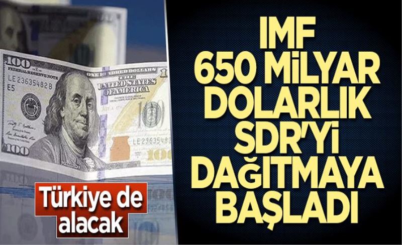IMF 650 milyar dolarlık SDR'yi dağıtmaya başladı