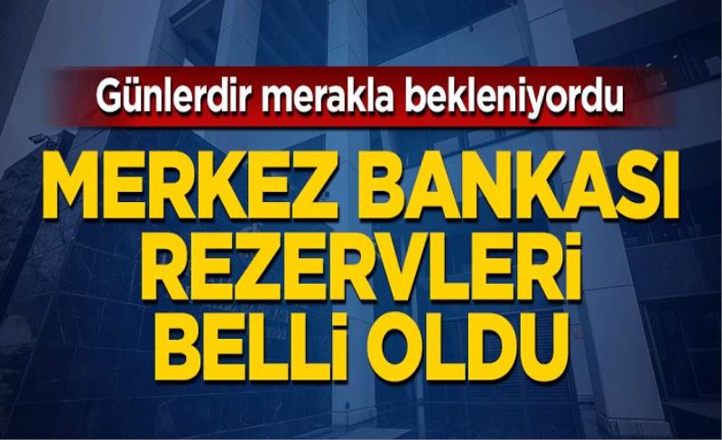 Merkez Bankası rezervleri belli oldu