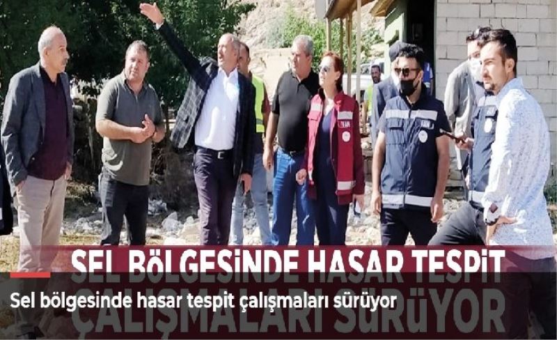 Sel bölgesinde hasar tespit çalışmaları sürüyor