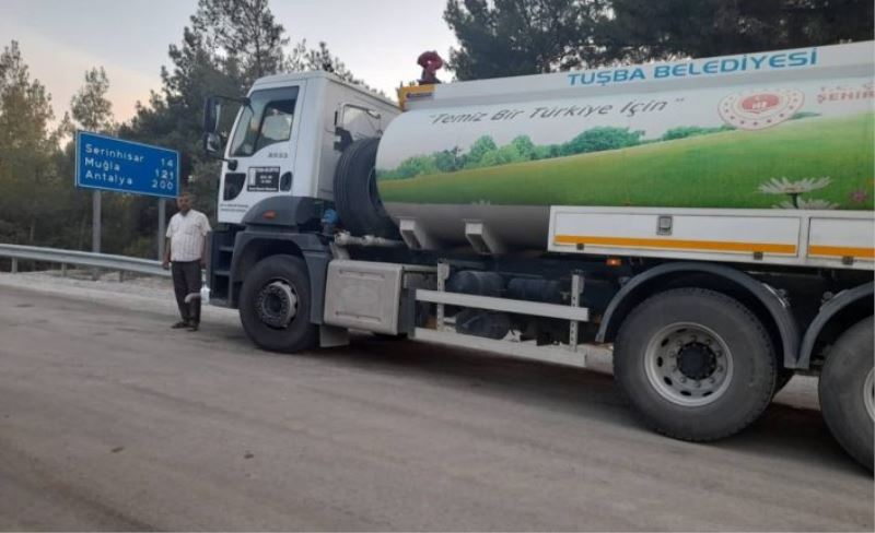 Tuşba Belediyesi’nden yangın bölgesine destek…