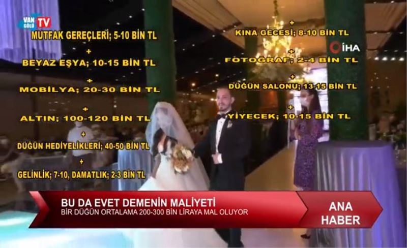 Van Gölü TV sizler için araştırdı, ‘Bir düğün kaça mal oluyor?’