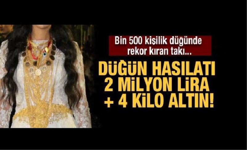 Ankara'daki çiftin düğününde rekor kıran takı!