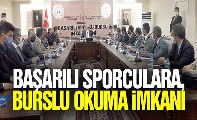 Başarılı sporculara, burslu okuma imkanı