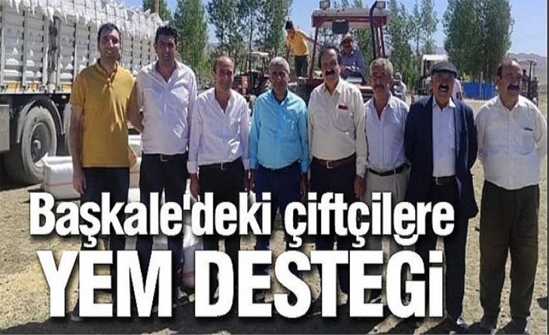 Başkale'deki çiftçilere yem desteği