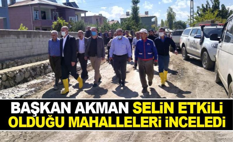 Başkan Akman, selin etkili olduğu mahalleleri inceledi