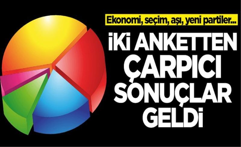 İki anketten çarpıcı sonuçlar! Ekonomi, seçim, yeni partiler....