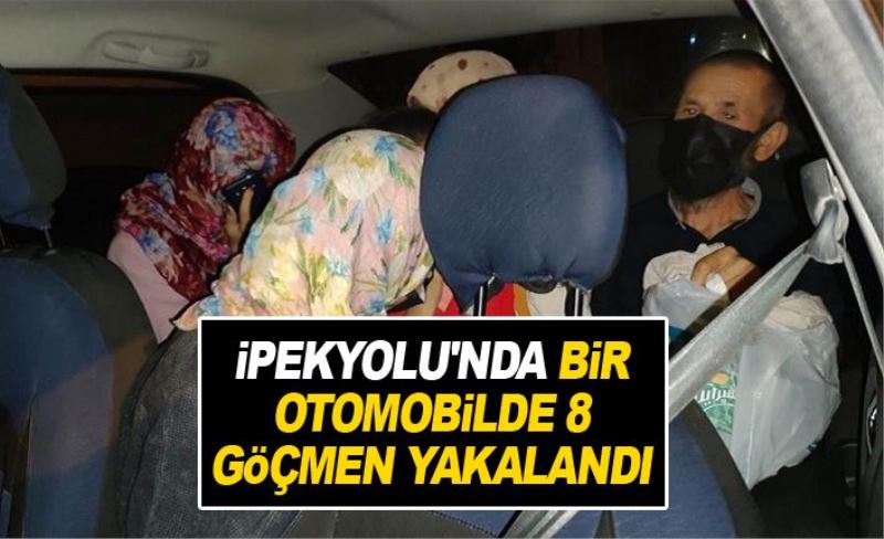 İpekyolu'nda bir otomobilde 8 göçmen yakalandı