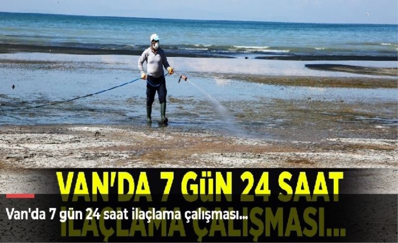 Van'da 7 gün 24 saat ilaçlama çalışması...