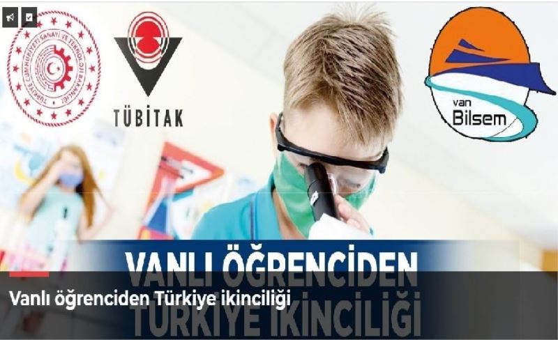 Vanlı öğrenciden Türkiye ikinciliği