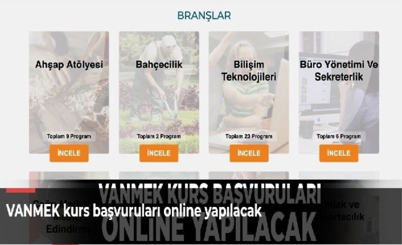 VANMEK kurs başvuruları online yapılacak