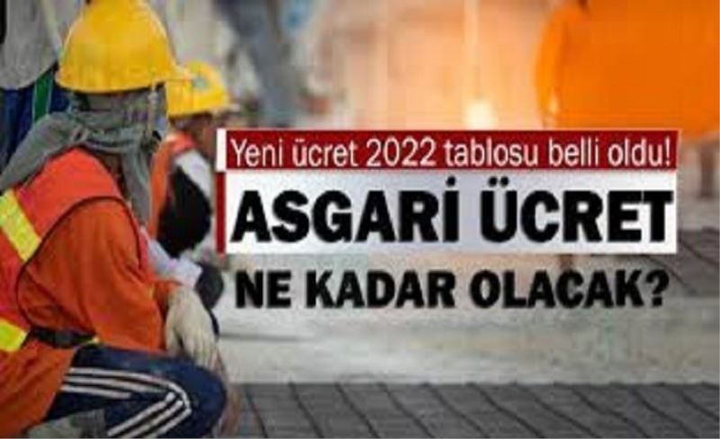 2022 asgari ücret zammında yeni rakamlar açıklandı! Enflasyona göre asgari ücret tablosu...