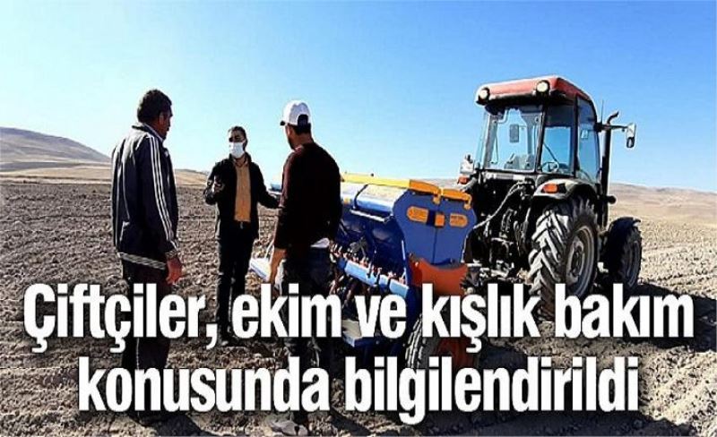 Çiftçiler, ekim ve kışlık bakım konusunda bilgilendirildi