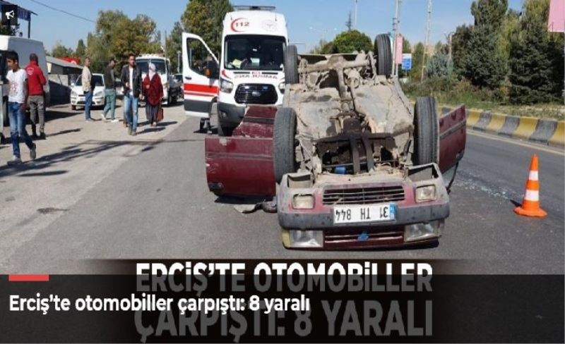 Erciş’te otomobiller çarpıştı: 8 yaralı
