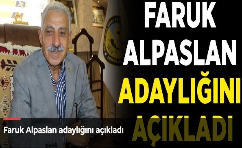 Faruk Alpaslan adaylığını açıkladı belgelerle önemli iddialarda bulundu...!