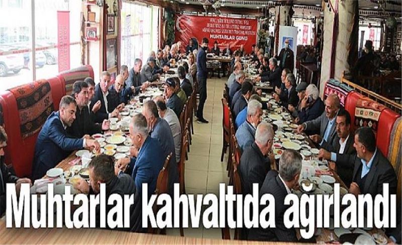 Muhtarlar kahvaltıda ağırlandı