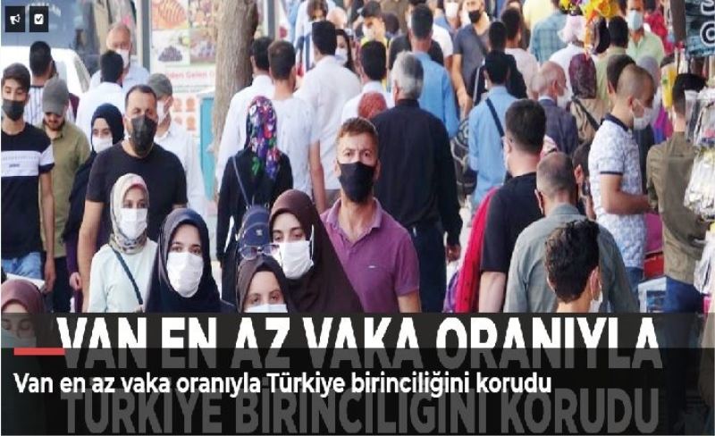Van en az vaka oranıyla Türkiye birinciliğini korudu