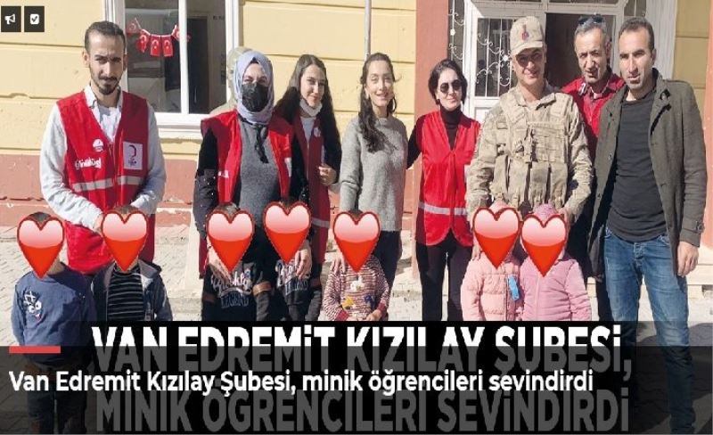 Van Edremit Kızılay Şubesi, minik öğrencileri sevindirdi